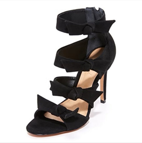 Schatz Black Suede Miranda Bow Heels - 7.5B - Picture 2 of 15